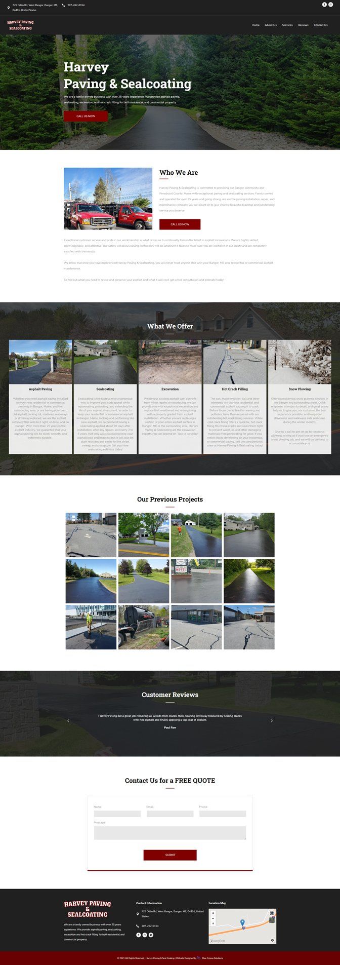 harvey paving and seal coat fullscreen capture