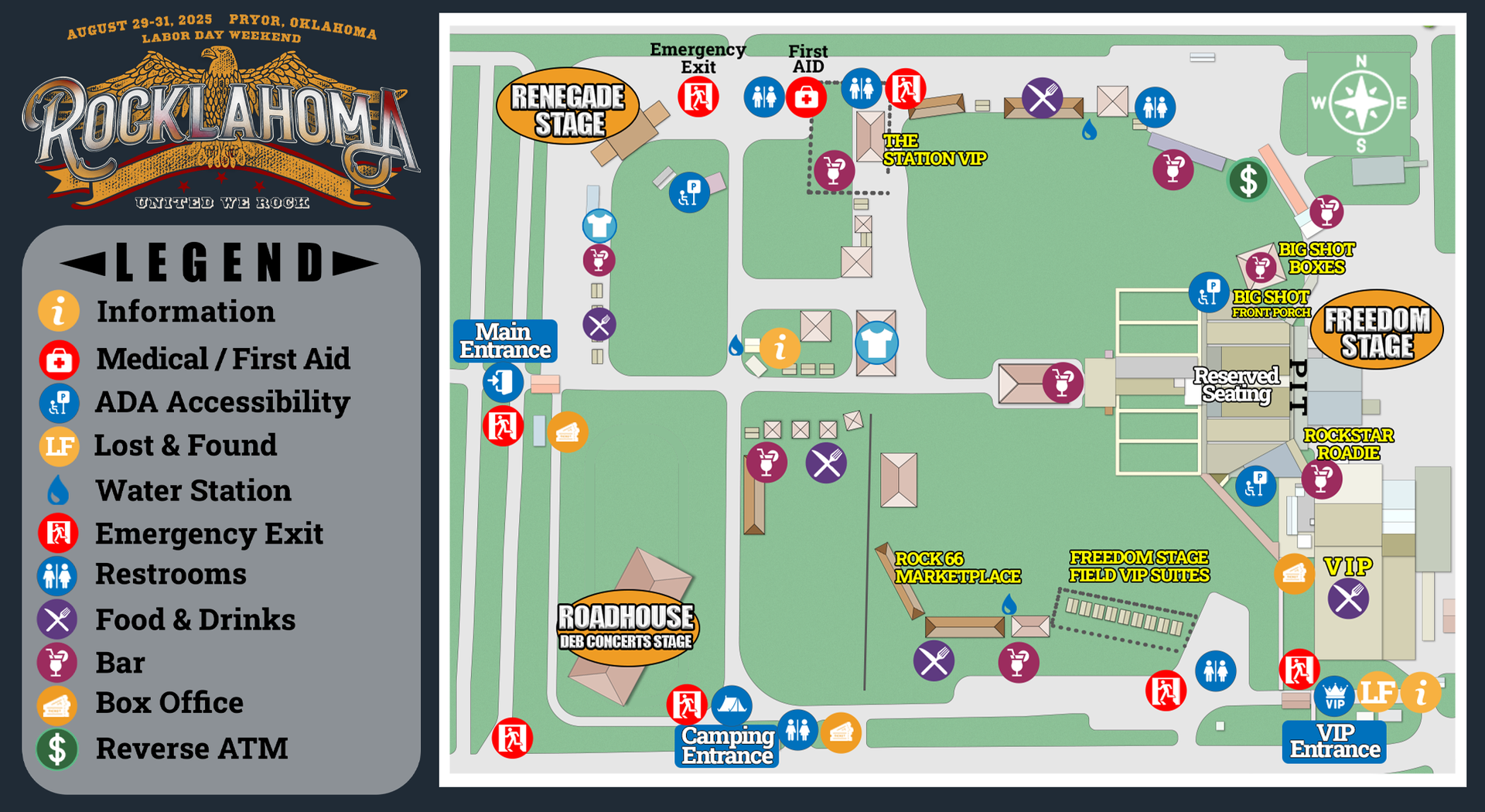 Rock Lahoma Festival Map