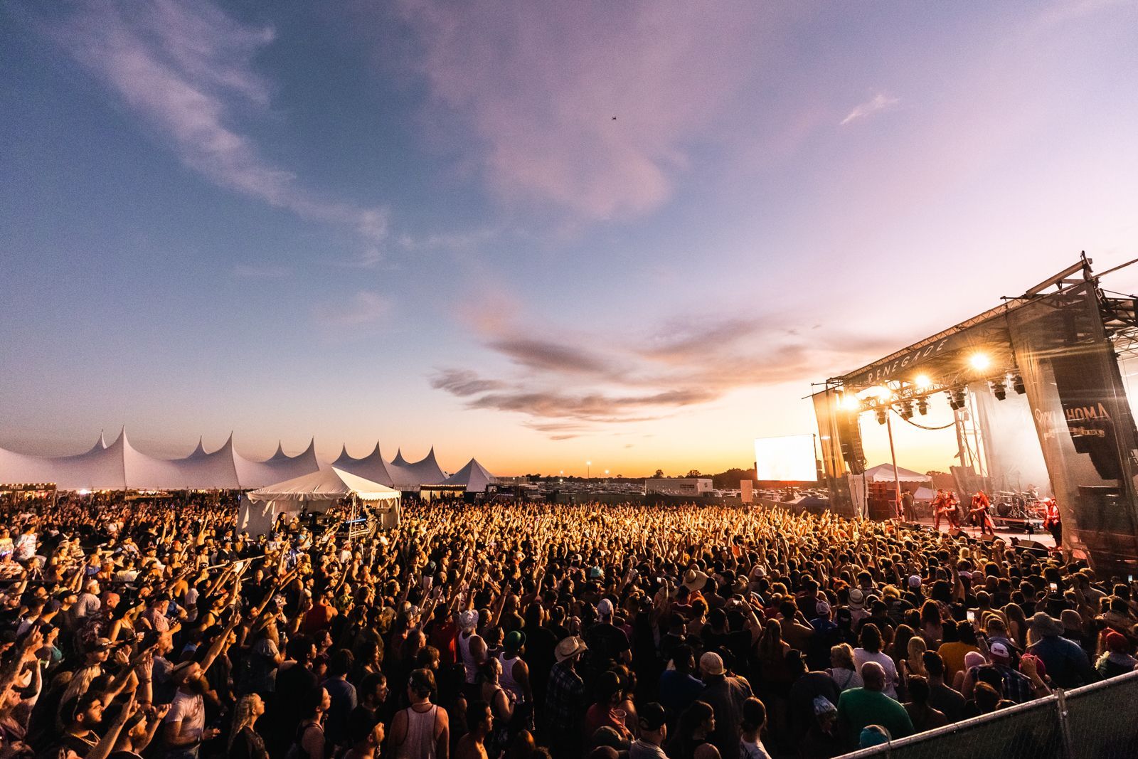 Rocklahoma sunset concert crowd