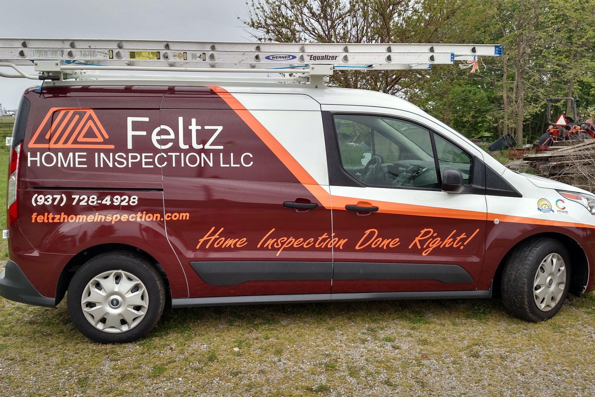 Feltz Home Inspection owner standing next to a red truck