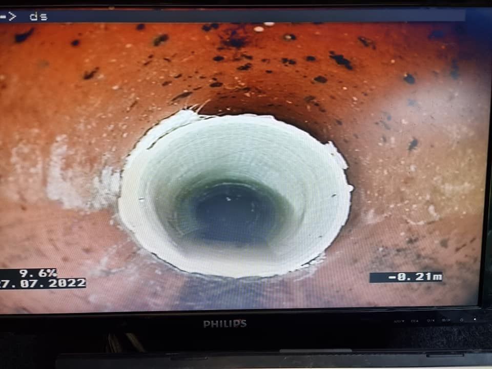 Looking Down a Bore Hole, Light Gray Circular Interior — Pro Pipe Solutions in Queanbeyan, NSW