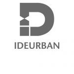 Logotipo gris con la letra