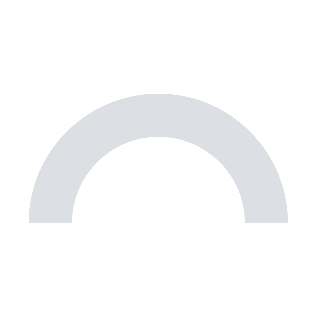 Light gray, semi-circular arch shape on white background.
