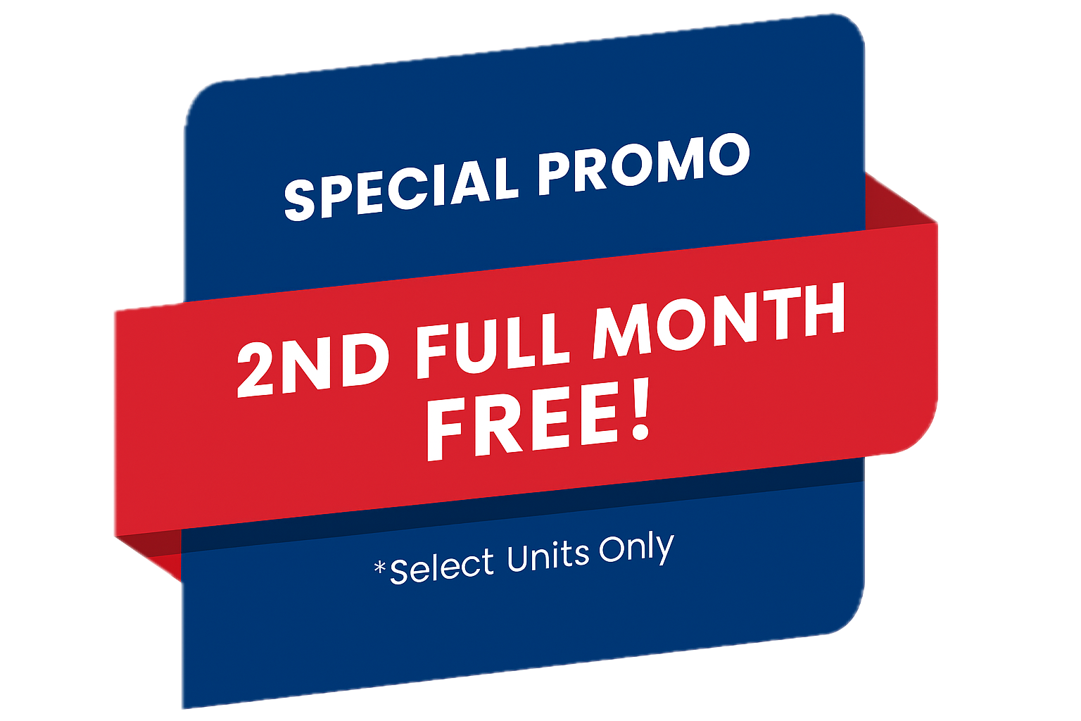 Graphic with 1st month free promotion