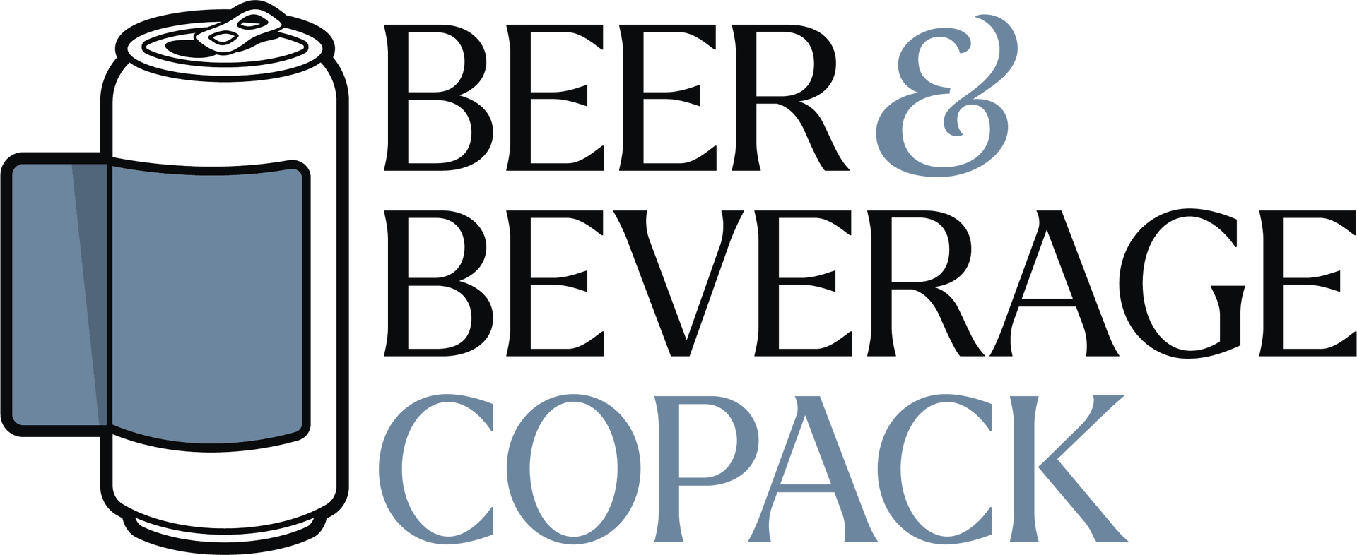Logo of a beer can with a label and text that reads 
