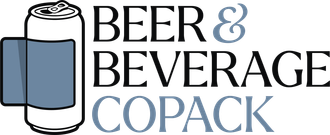 Logo of a beer can with a label and text that reads 