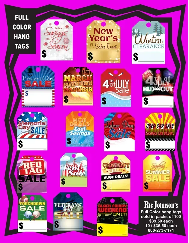 A bunch of tags on a pink background that say new year 's
