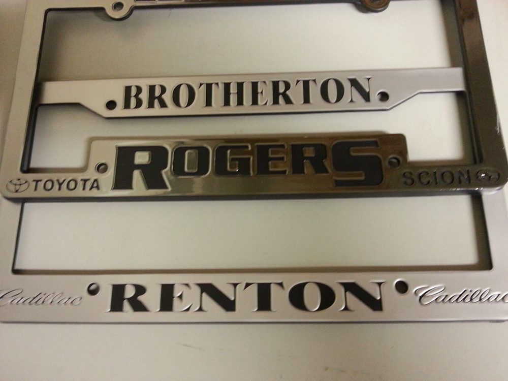 A toyota rogers and renton license plate frames