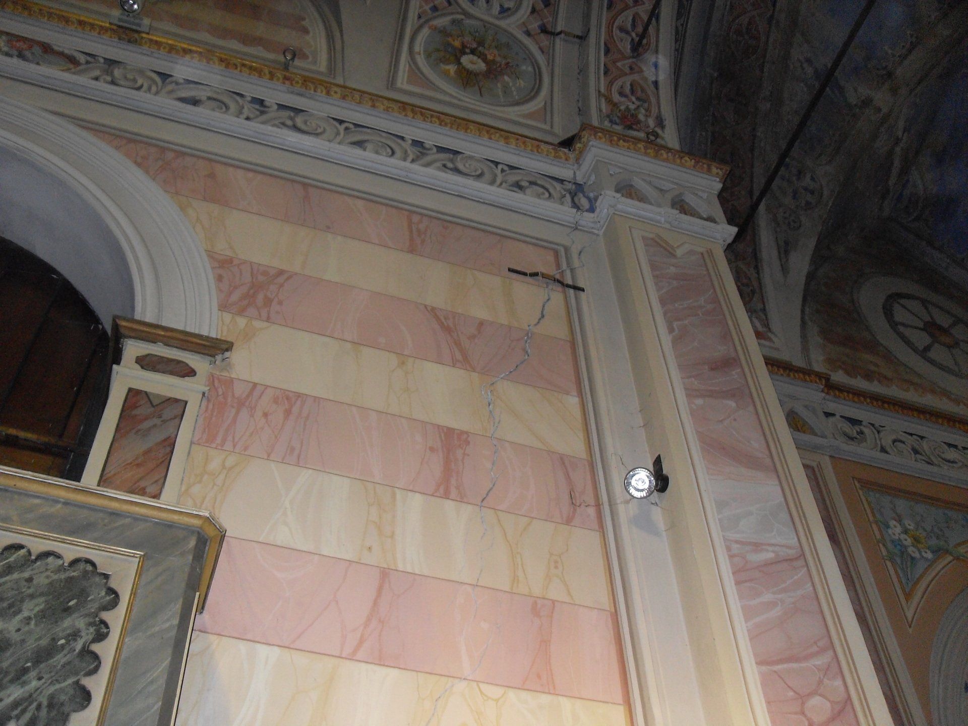 internal damage to the presbytery area