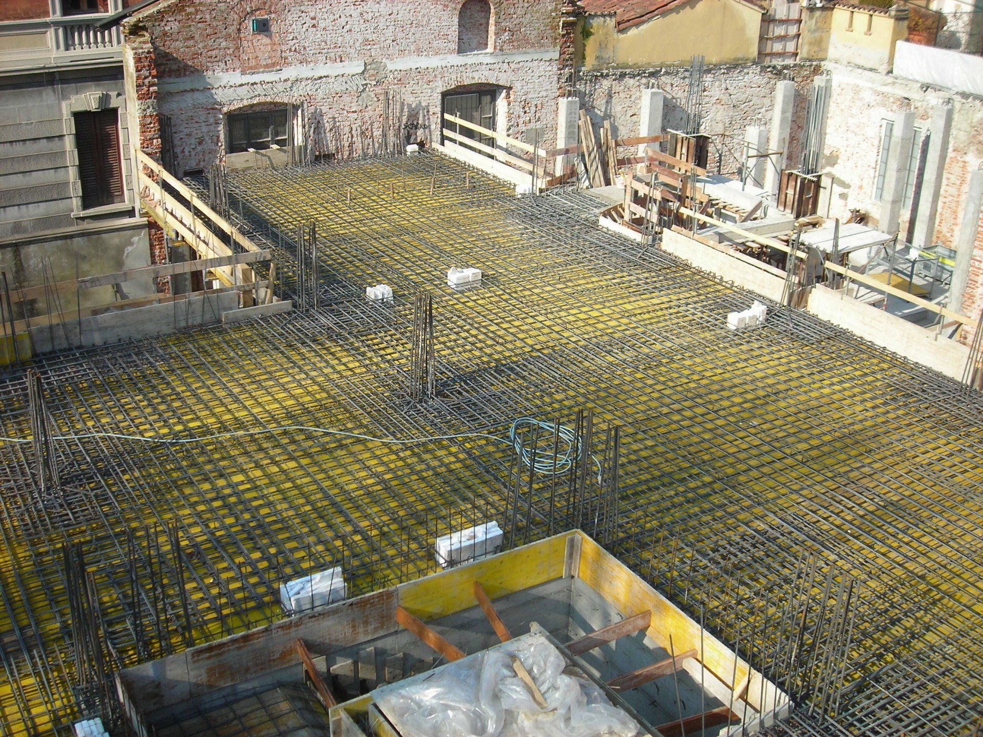 Reinforcement view of reinforced concrete slab
