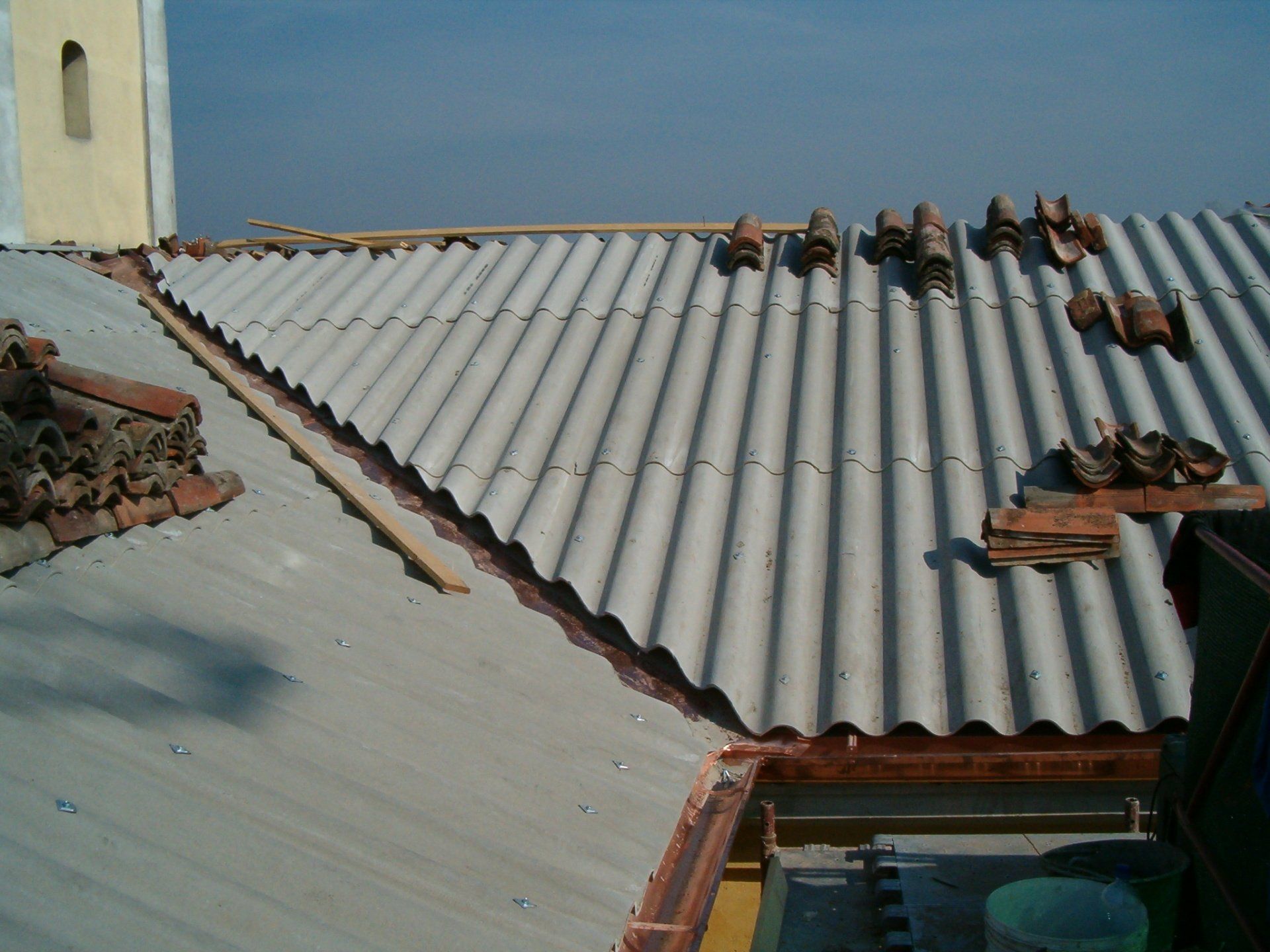 laying double covering in recovery tiles