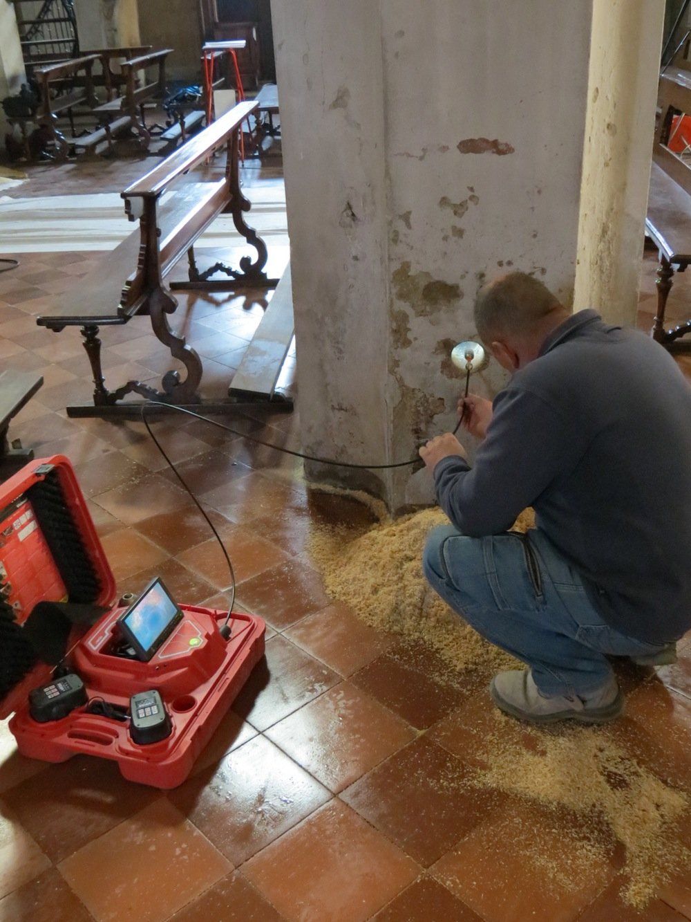 monitoring: core drilling and endoscopy in masonry
