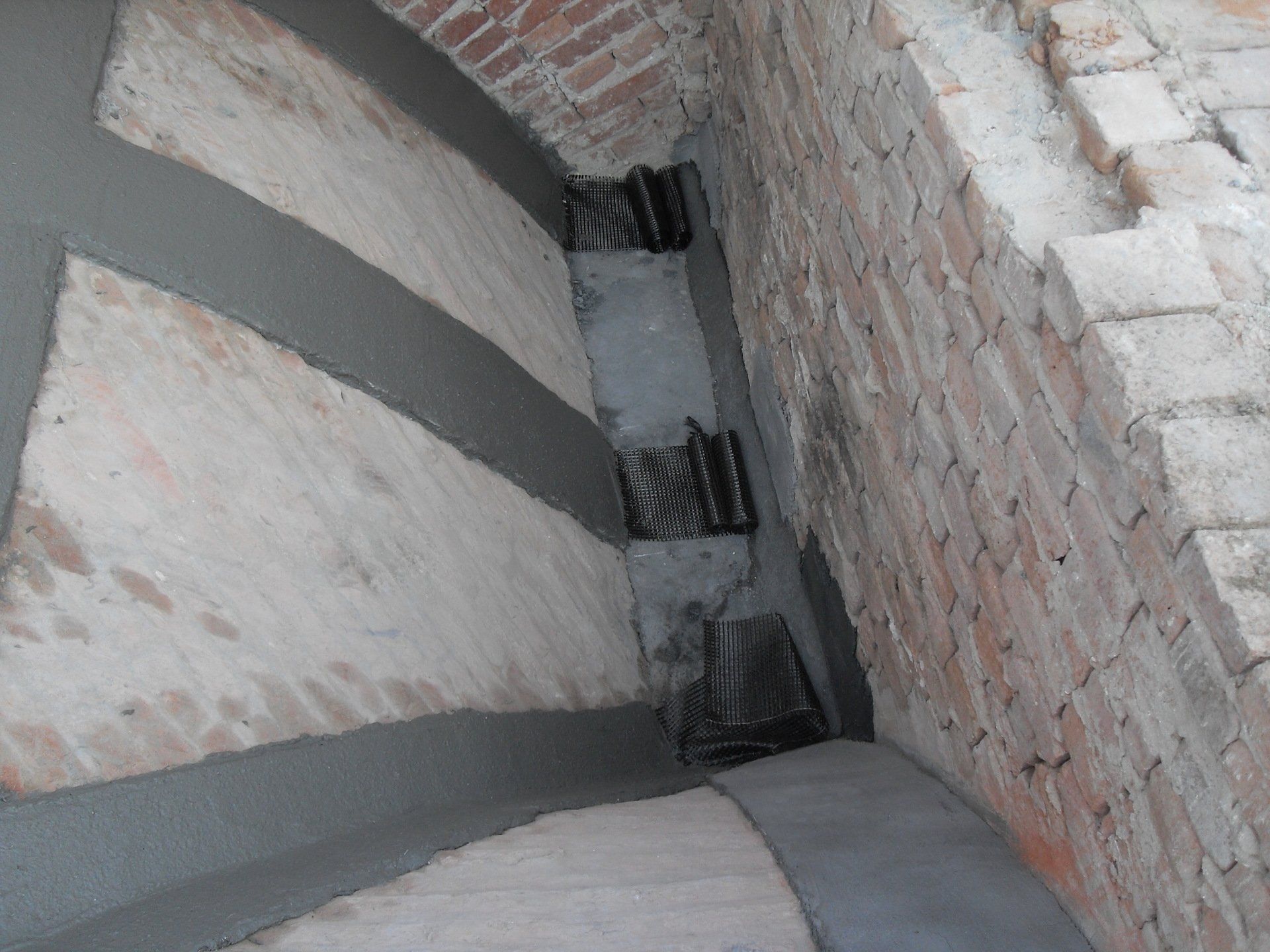 reinforcement vault with PBO fibers FRCM system