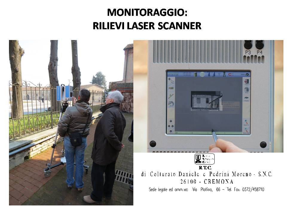monitoring: survey with laser scanner