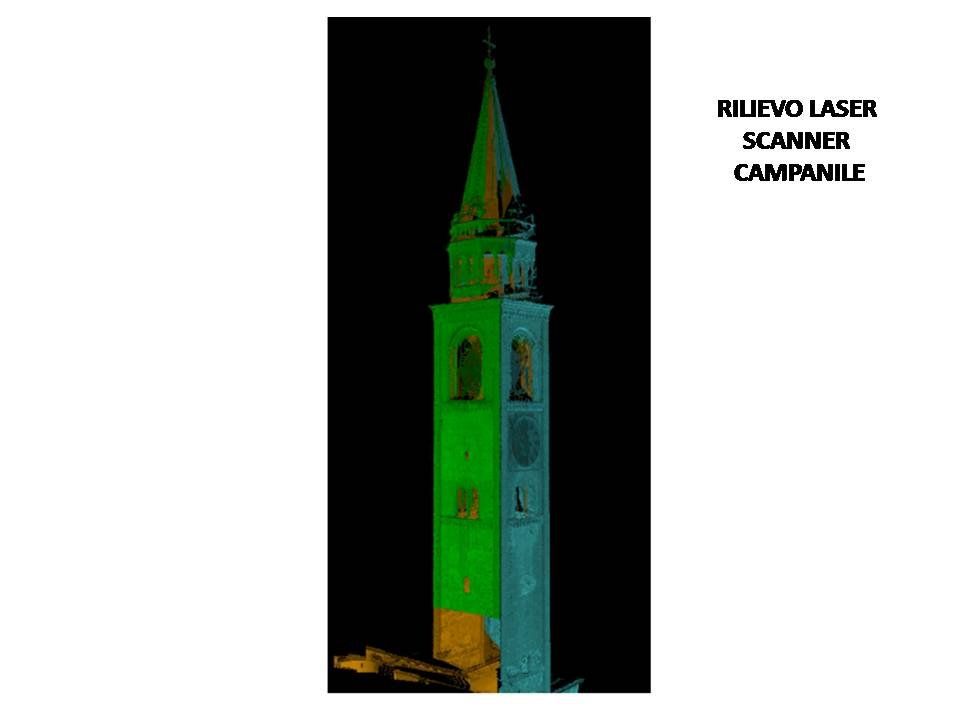 monitoring: relief with laser scanner of the bell tower