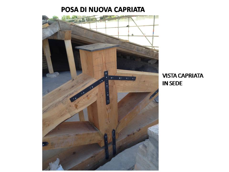 new truss positioned on site