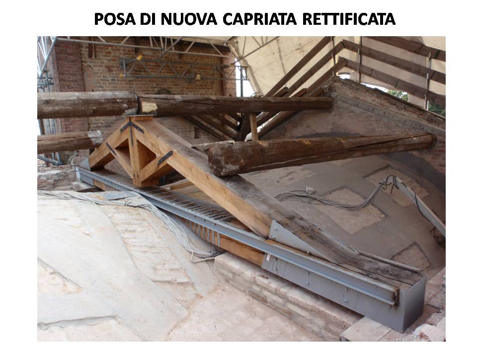 new rectified truss positioned on site