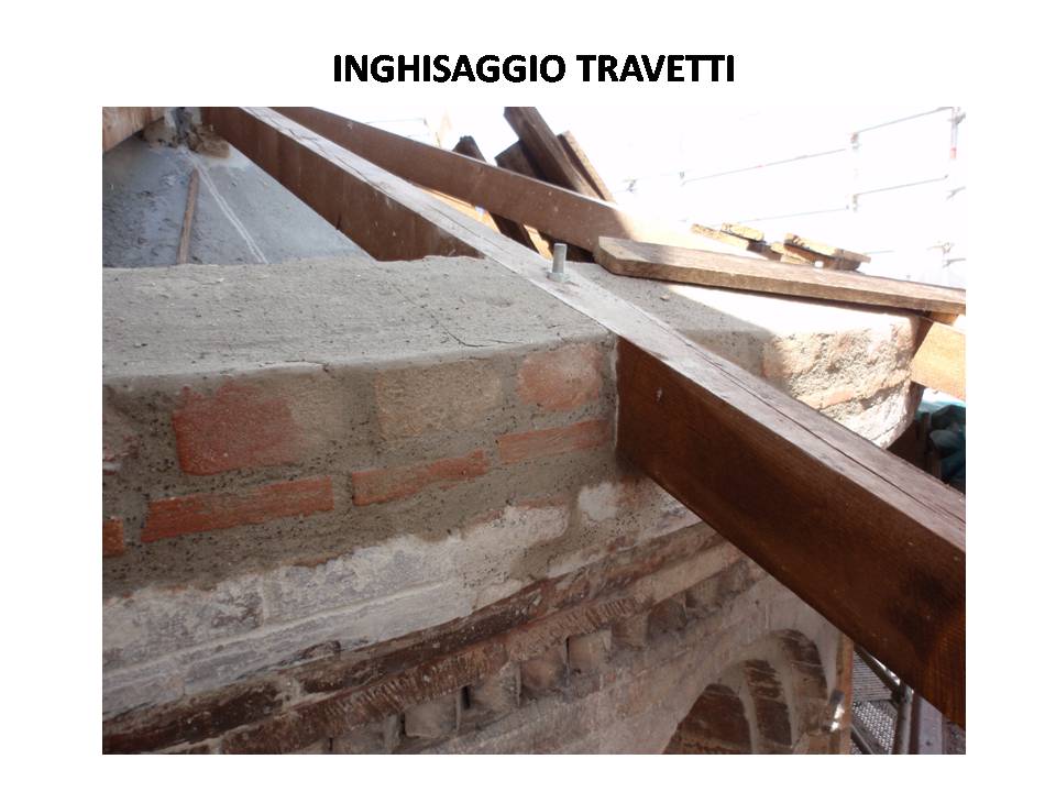 apse area: grouting joists