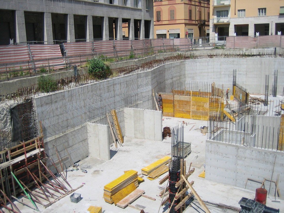 View of walls and partitions in approx