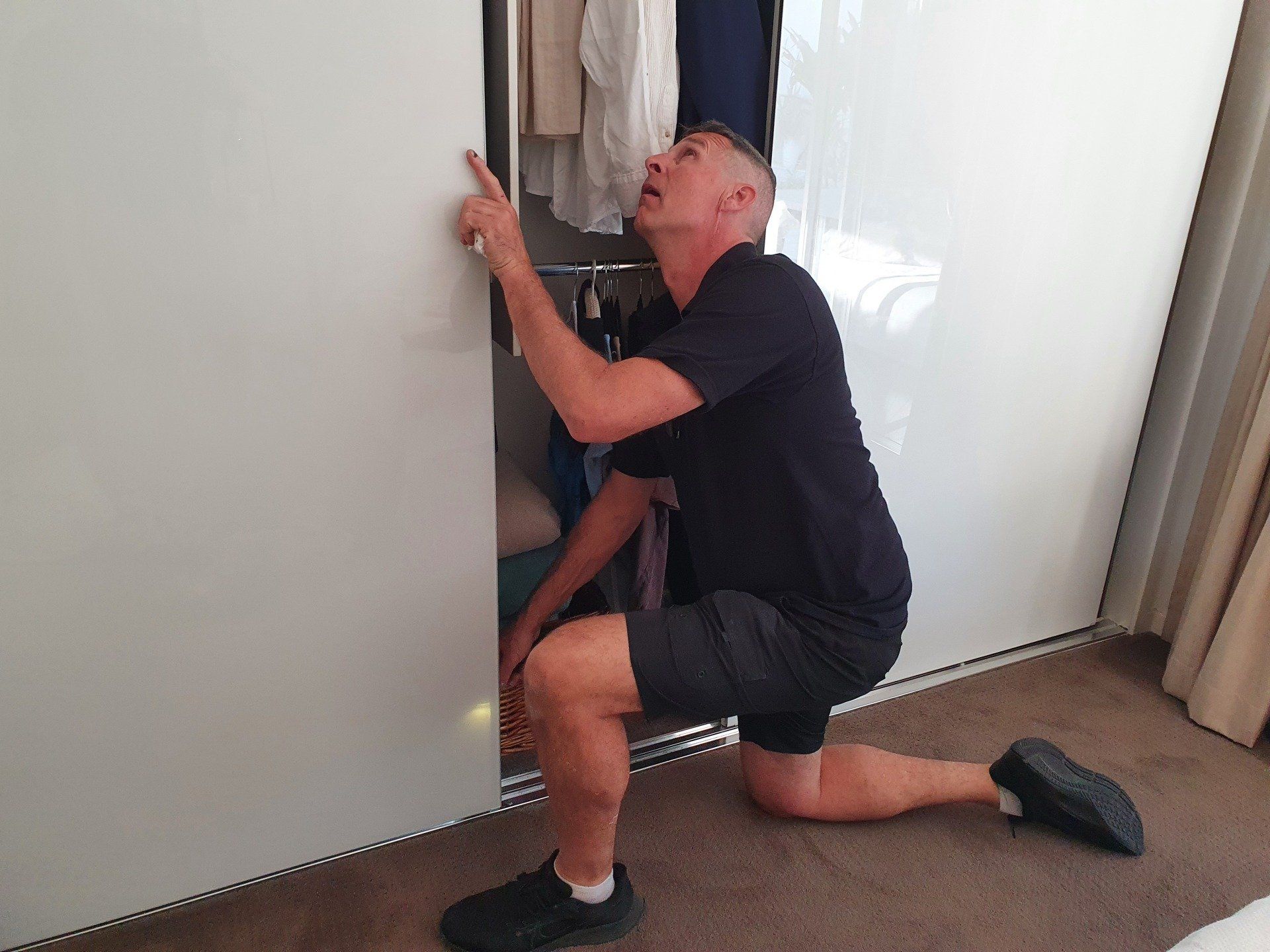Large Mirror Sliding Door Inbuilt Wardrobe — B&A Doors In Mermaid Waters Queensland