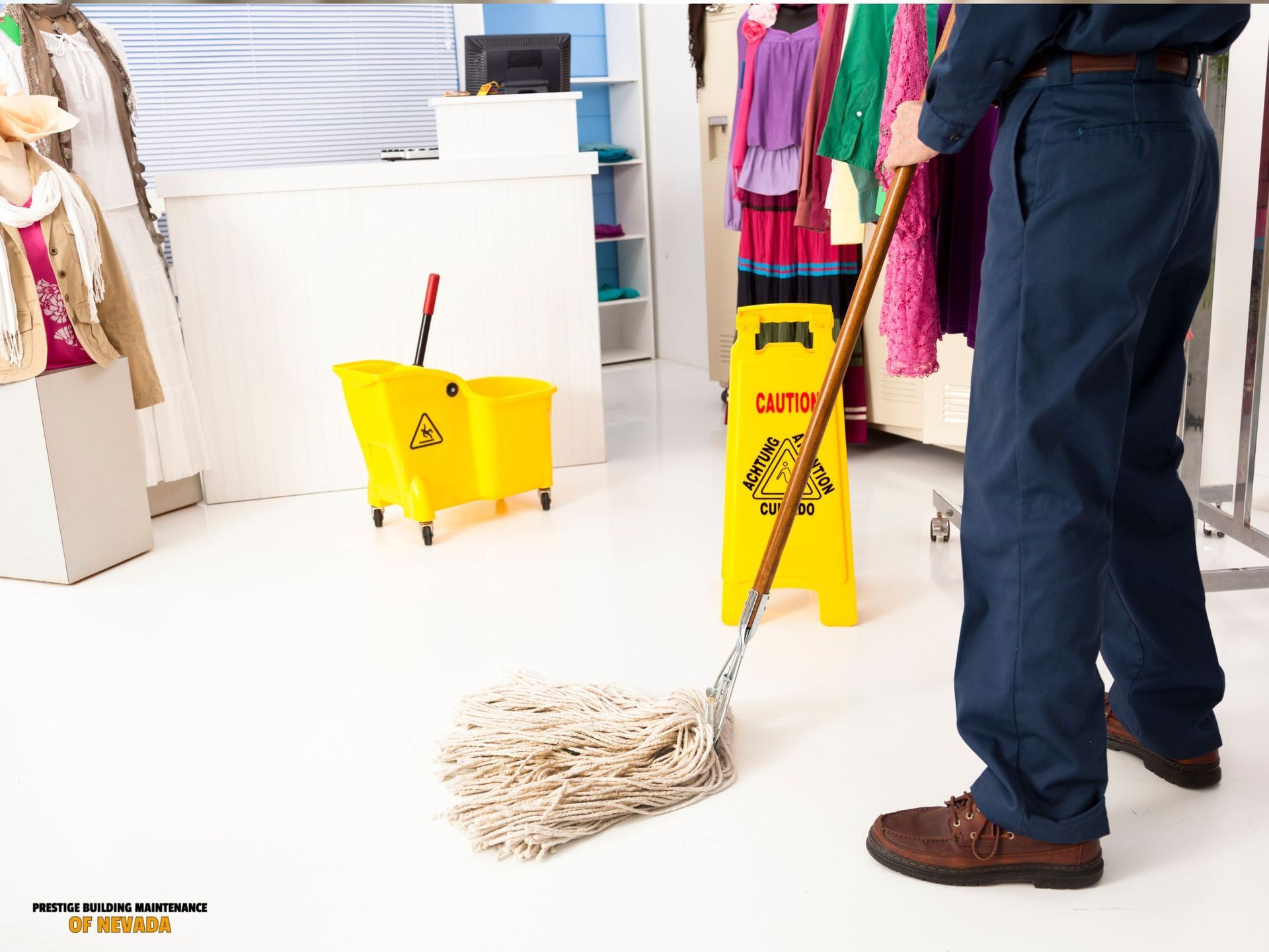 a commercial cleanup expert performing professional services in West Sacramento