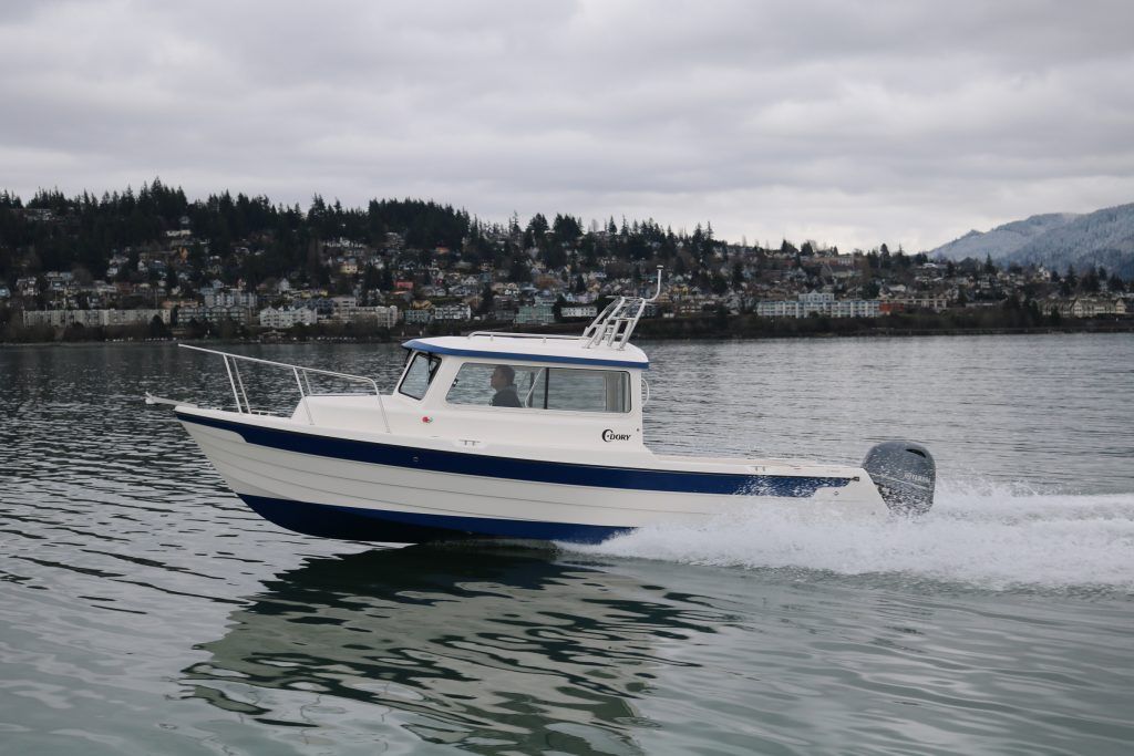 Roof Top Radar Arch by Tanner Manufacturing on a C-Dory boat