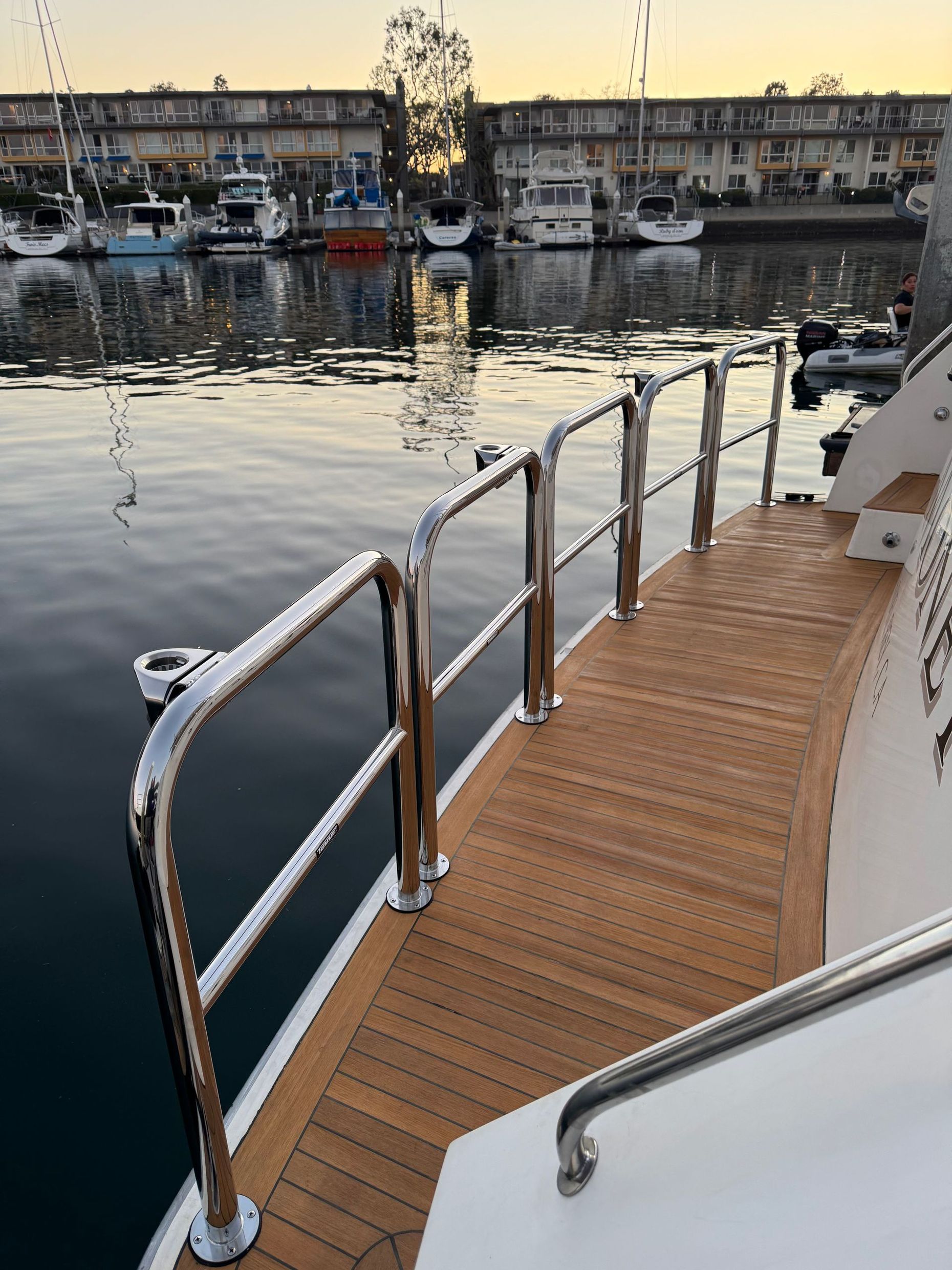 Swim Platform Staple Rails with Burnewiin Mounts by Tanner Manufacturing