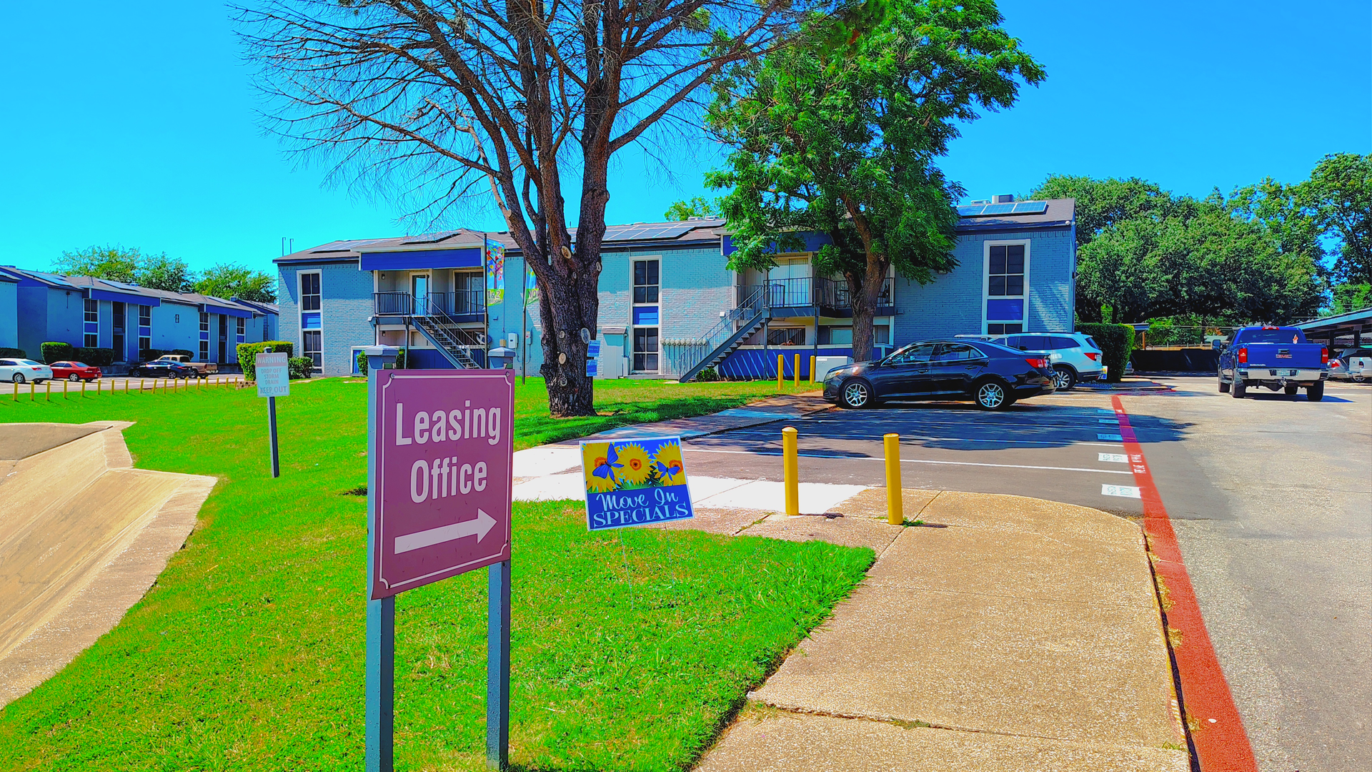 Apartment complex with a 