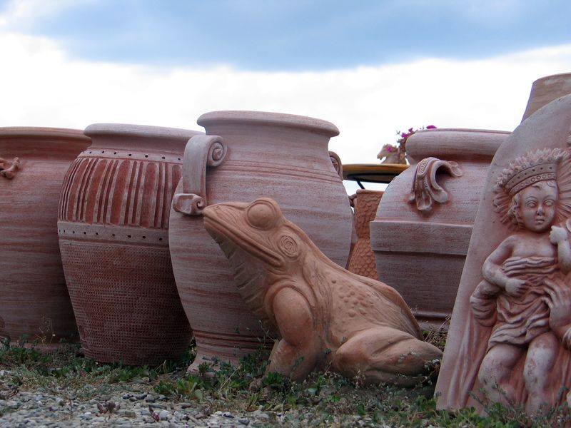 terracotta jars