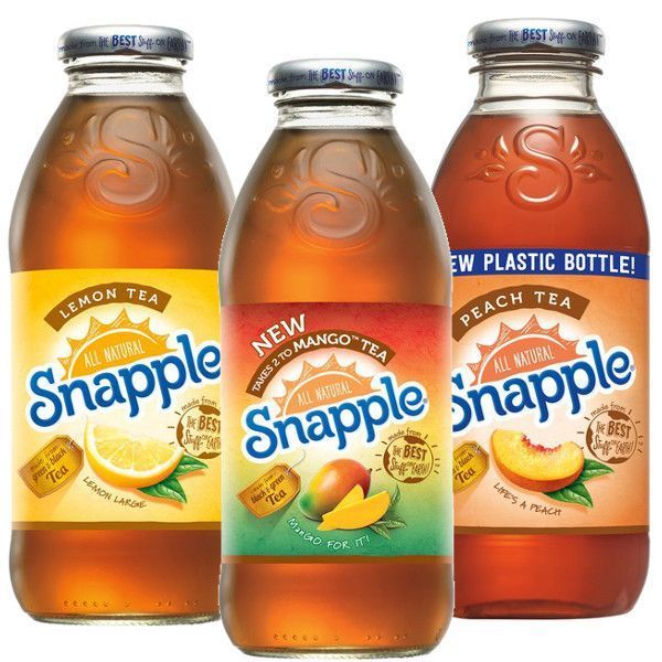 Snapple drinks.