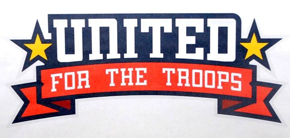 United for the troops logo on a white background