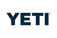 The yeti logo is blue and white on a white background.