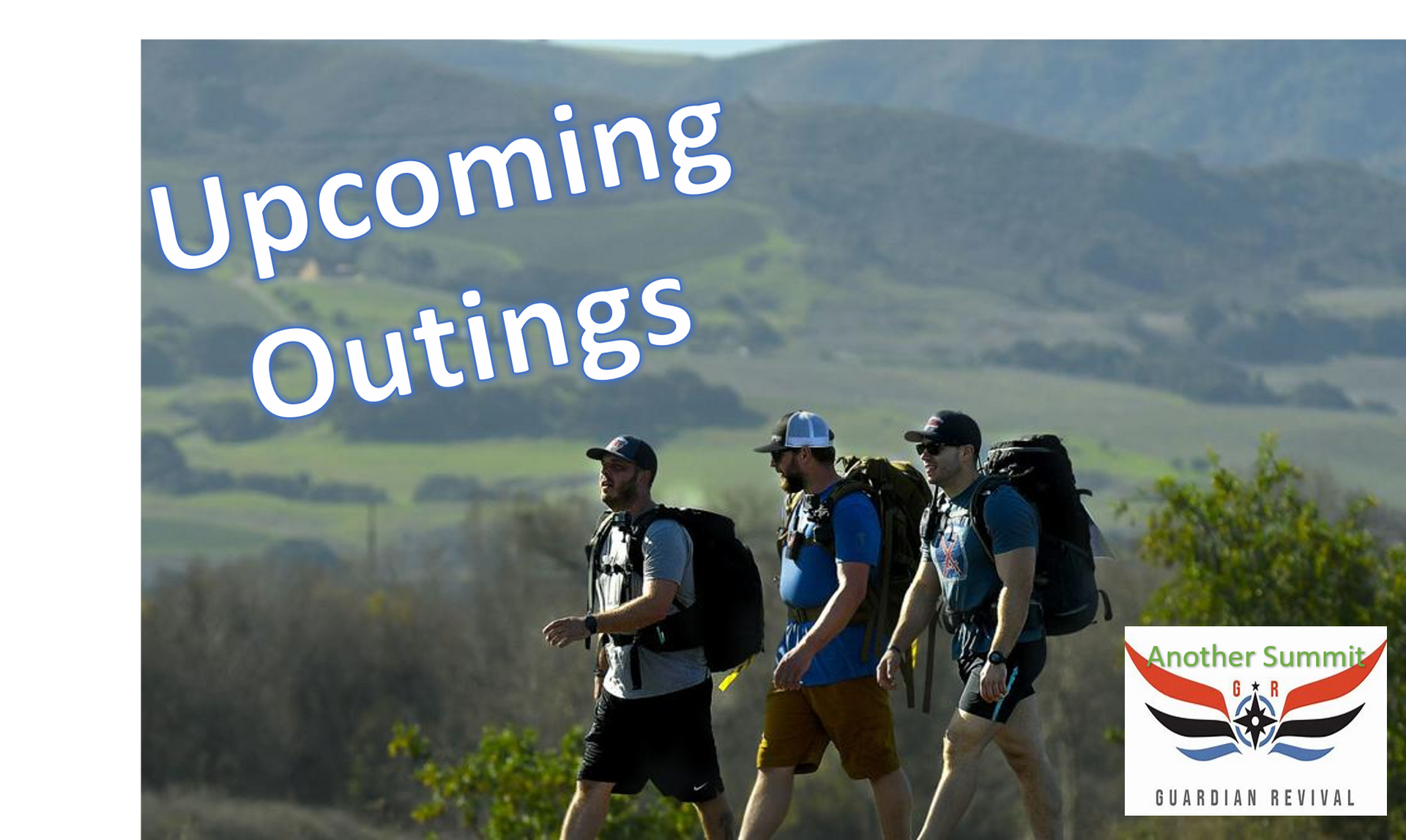 The logo for the new york outdoor rx coalition shows a mountain and a river.