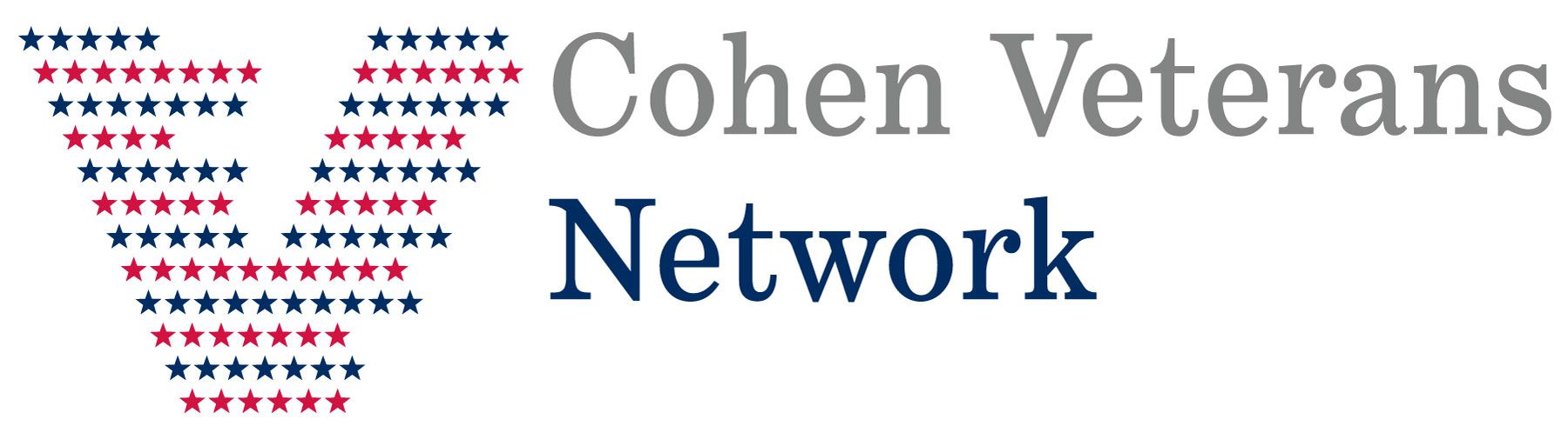 A logo for the cohen veterans network with stars on it