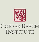 The logo for the copper beech institute has a tree in a square.