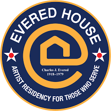 The logo for evered house artist residency for those who serve