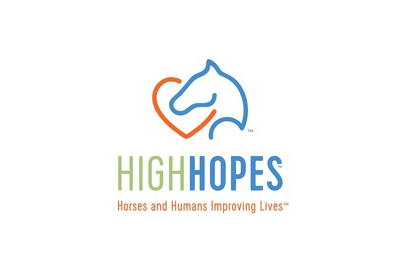 The logo for high hopes horses and humans improving lives