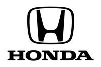 A black and white honda logo on a white background.