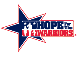 A logo for hope for the warriors with a star