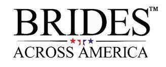 A logo for brides across america is shown on a white background.