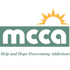 The logo for mcca help and hope overcoming addiction