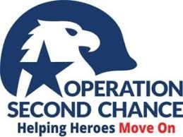 The logo for operation second chance helping heroes move on.