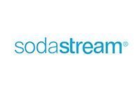 The sodastream logo is blue and white on a white background.