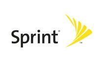 The sprint logo is black and yellow and has a yellow arrow.