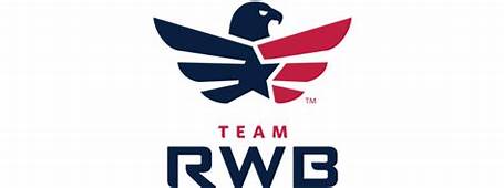 A logo for the team rwb with an eagle on it.