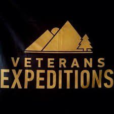 The logo for veterans expeditions is on a black background.