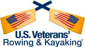 A logo for u.s. veterans rowing and kayaking with two oars crossed over each other.