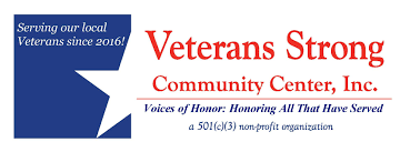 A logo for veterans strong community center inc.