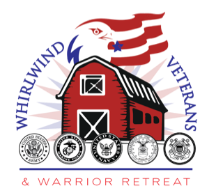 A logo for the whirlwind and warrior retreat