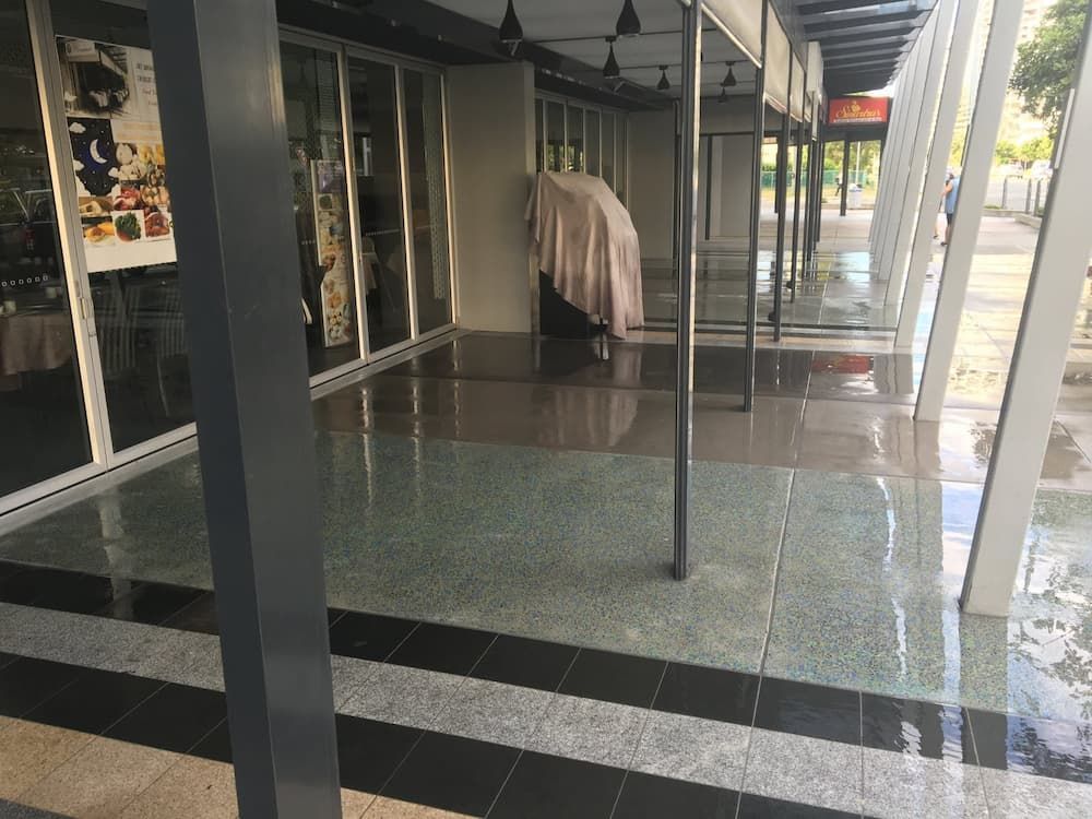 Outside of Commercial Building Being Cleaned — Excess Cleaning in Mudgeeraba, QLD